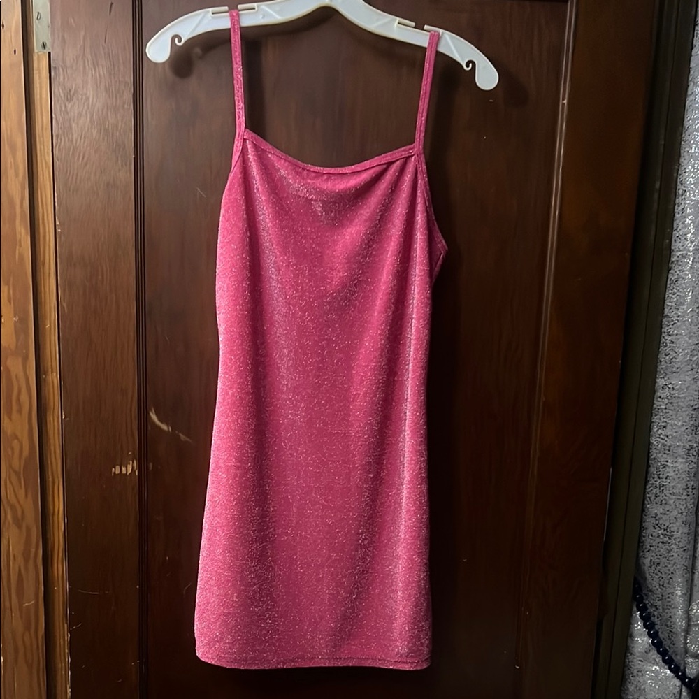 Sparkly Pink Slip Dress